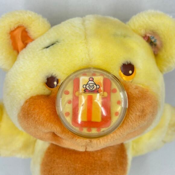 Playskool Vintage 1987 Nosy Bear Yellow Plush Surprise Jack in the Box Lid Opens - Picture 2 of 8